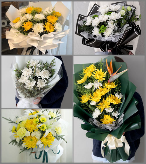 山东青岛平度市灰埠镇岭上袁家村白事花束代送